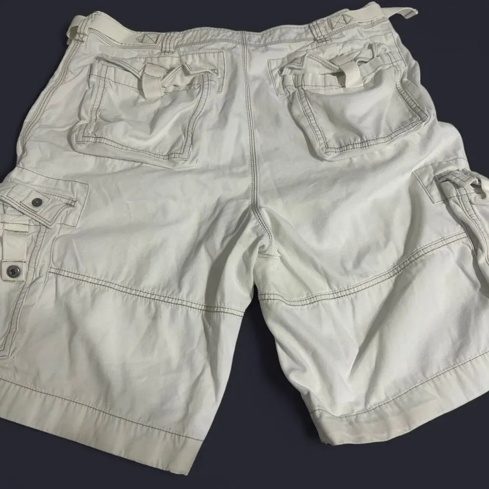 Tommy Bahama Men's White and Cream Cargo Shorts Size 36w 24L" #carg - Picture 4 of 6